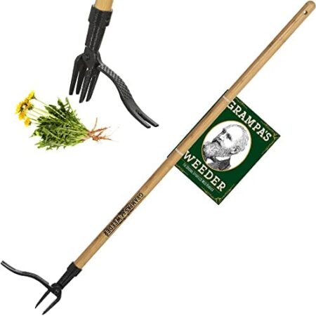 Grampa's Weeder - The Original Stand Up Weed Puller - Made with Real Bamboo & Steel Head Design - Easily Remove Weeds While Saving Your Knees & Back